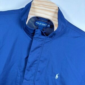 Polo Golf Ralph Lauren Pullover S/S Windshirt Men's XXL Navy Blue 1/2 Zip Active